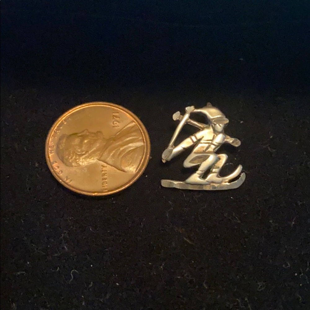 Sterling Silver Skier Charm
